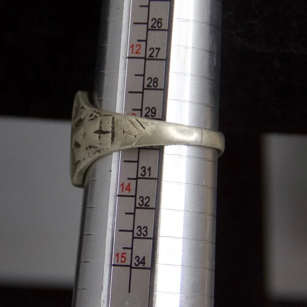 Vintage US Army Class Ring Size 13 Military Signet Eagle Crest Ring 40s 925‎
